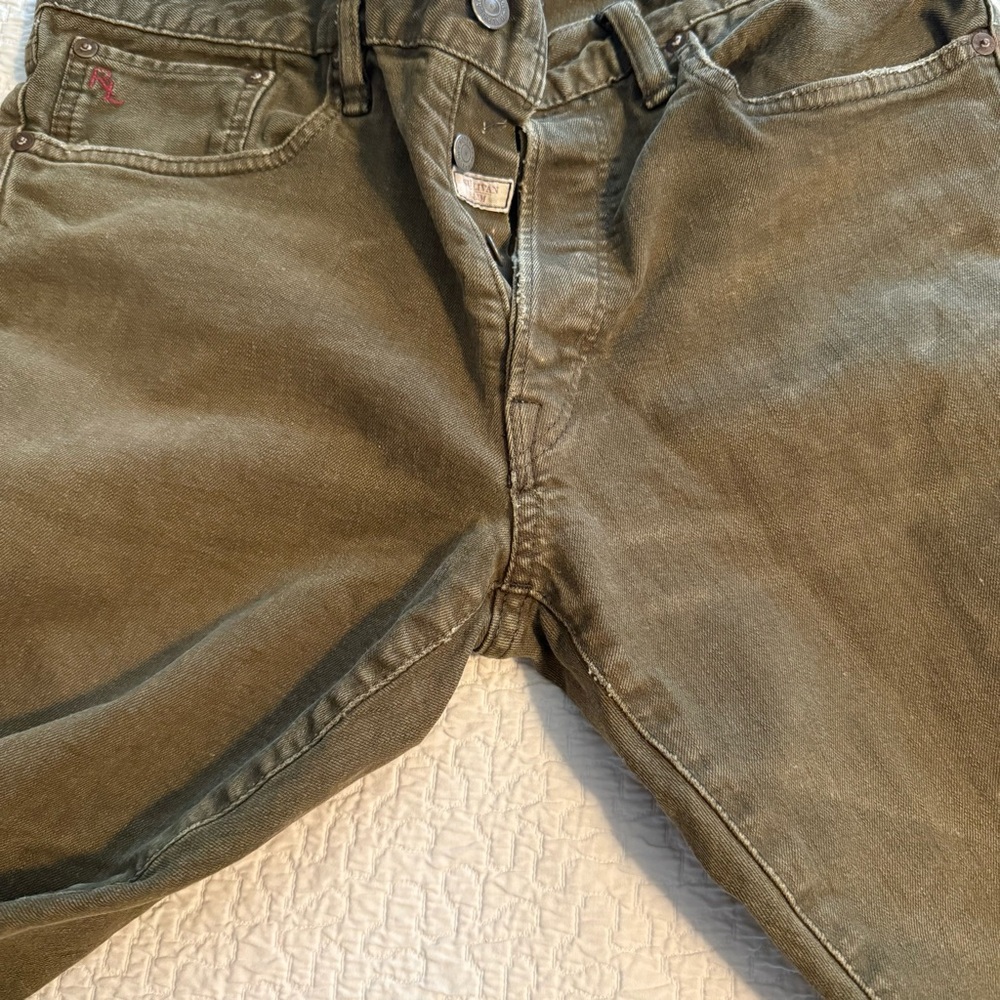 Polo Ralph Lauren AUTHENTIC DUNGAREES Men's Slim Fit Green Size 32x30 - Picture 11 of 14